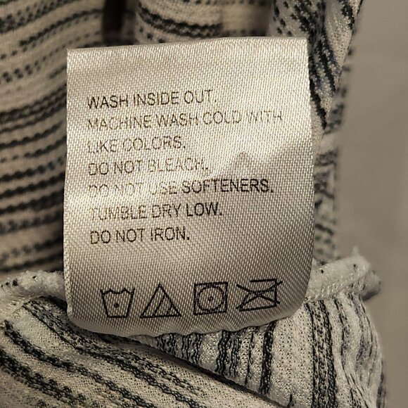 Rainbeau Curves‎ Hooded Tank Top Women's 14-16 Gray/White Striped Drawstring - Picture 7 of 11